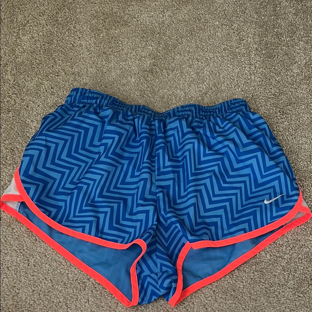 Nike Blue and Pink Athletic Chevron Shorts